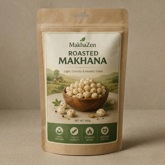MakhaZen Roasted Makhana 100g – Light, Crunchy & Healthy Snack